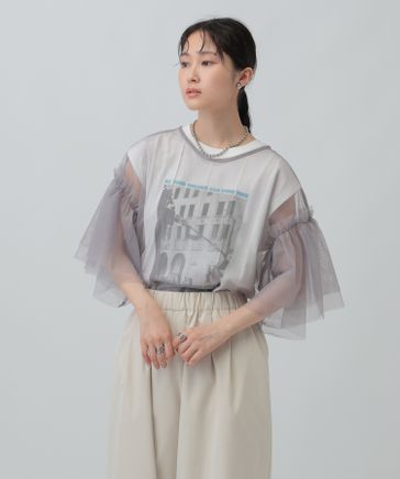 regleam リグリーム レイヤードチュールプルオーバー レイヤードチュールプルオーバー｜LAYERED TULLE PULLOVERの通販
