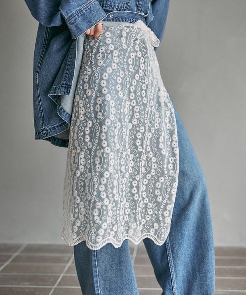 LEPSIM 大判レーススカーフ オフホワイト ウィメンズグッズ レプシィム 495476 and ST アンドエスティ(旧ドットエスティ) LEPSIM 大判レーススカーフ オフホワイト ウィメンズグッズ レプシィム 495476 and ST アンドエスティ(旧ドットエスティ)