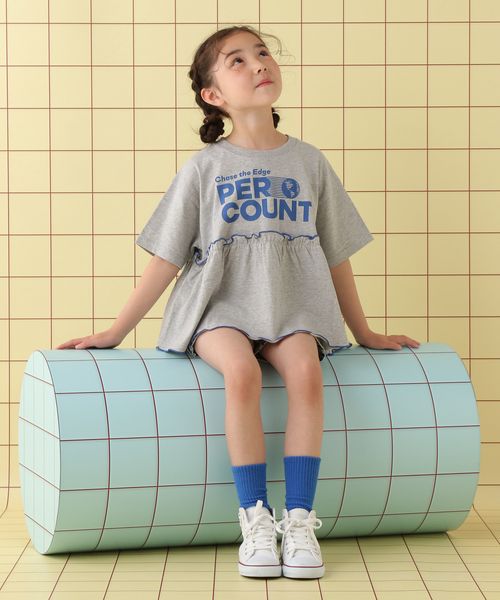 LEPSIM 【KIDS】リメイクフリルプリントSS グレー マタニティ レプシィム 496200 and ST アンドエスティ(旧ドットエスティ) LEPSIM 【KIDS】リメイクフリルプリントSS グレー マタニティ レプシィム 496200 and ST アンドエスティ(旧ドットエスティ)
