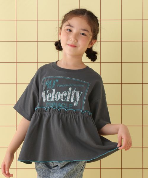 LEPSIM 【KIDS】リメイクフリルプリントSS シルバー マタニティ レプシィム 496200 and ST アンドエスティ(旧ドットエスティ) LEPSIM 【KIDS】リメイクフリルプリントSS シルバー マタニティ レプシィム 496200 and ST アンドエスティ(旧ドットエスティ)