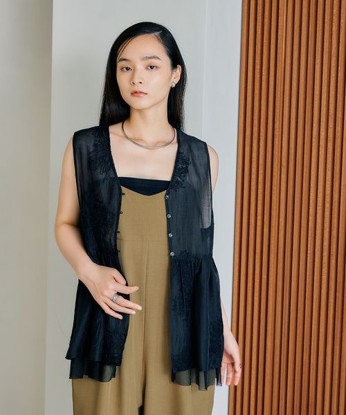 LEPSIM シアー刺繍アソートノースリブラウス ライトグレー FREE ウィメンズインナー レプシィム 497427 and ST アンドエスティ(旧ドットエスティ) LEPSIM シアー刺繍アソートノースリブラウス ライトグレー FREE ウィメンズインナー レプシィム 497427 and ST アンドエスティ(旧ドットエスティ)