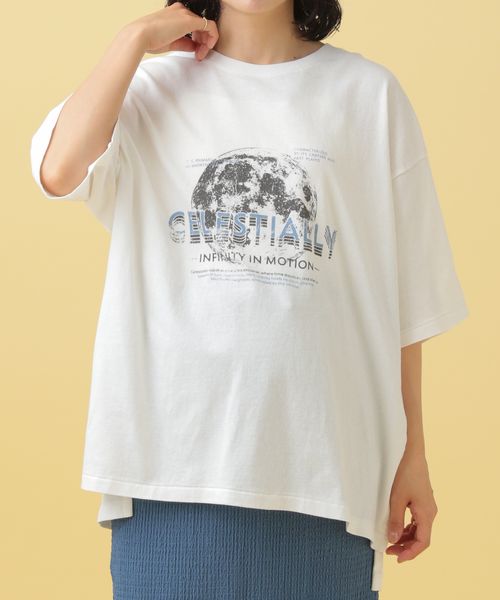 LEPSIM 【産前・産後対応】マタニティ/スペースプリントTSS オフホワイト FREE マタニティ レプシィム 498579 and ST アンドエスティ(旧ドットエスティ) LEPSIM 【産前・産後対応】マタニティ/スペースプリントTSS オフホワイト FREE マタニティ レプシィム 498579 and ST アンドエスティ(旧ドットエスティ)