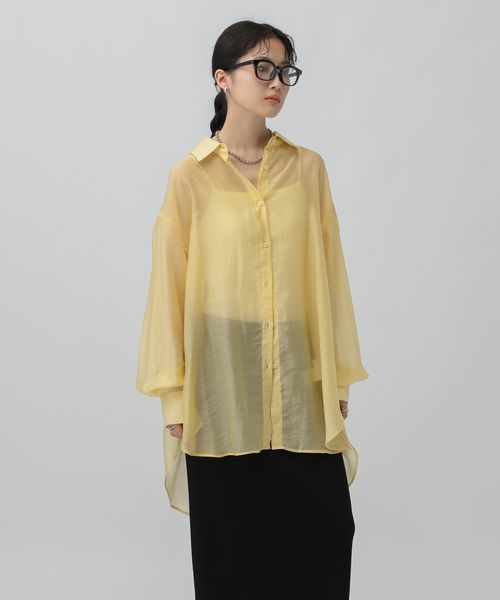 LEPSIM シアーシャツチュニック イエロー FREE ワンピース レプシィム 571461 and ST アンドエスティ(旧ドットエスティ) LEPSIM シアーシャツチュニック イエロー FREE ワンピース レプシィム 571461 and ST アンドエスティ(旧ドットエスティ)