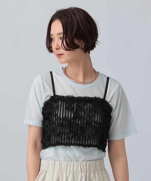 LEPSIM ニュアンス柄レーシーキャミ ブラック FREE ウィメンズインナー レプシィム 572901 and ST アンドエスティ(旧ドットエスティ) LEPSIM ニュアンス柄レーシーキャミ ブラック FREE ウィメンズインナー レプシィム 572901 and ST アンドエスティ(旧ドットエスティ)