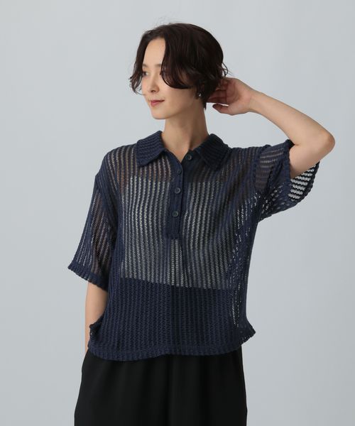 LEPSIM メッシュポロ5分袖 ブルー FREE ウィメンズインナー レプシィム 574402 and ST アンドエスティ(旧ドットエスティ) LEPSIM メッシュポロ5分袖 ブルー FREE ウィメンズインナー レプシィム 574402 and ST アンドエスティ(旧ドットエスティ)