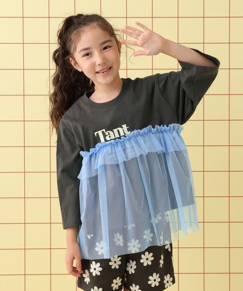 LEPSIM 【KIDS】ロゴチュール7分袖プルオーバー チャコールグレー マタニティ レプシィム 579115 and ST アンドエスティ(旧ドットエスティ) LEPSIM 【KIDS】ロゴチュール7分袖プルオーバー チャコールグレー マタニティ レプシィム 579115 and ST アンドエスティ(旧ドットエスティ)