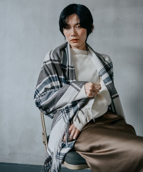 LEPSIM 洗えるチェック柄ストール ナチュラル ウィメンズグッズ レプシィム 579832 and ST アンドエスティ(旧ドットエスティ) LEPSIM 洗えるチェック柄ストール ナチュラル ウィメンズグッズ レプシィム 579832 and ST アンドエスティ(旧ドットエスティ)