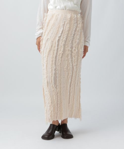 LEPSIM 7ゲージフリンジニットスカート【新色&追加予約】 ナチュラル FREE ウィメンズボトムス レプシィム 581686 and ST アンドエスティ(旧ドットエスティ) LEPSIM 7ゲージフリンジニットスカート【新色&追加予約】 ナチュラル FREE ウィメンズボトムス レプシィム 581686 and ST アンドエスティ(旧ドットエスティ)