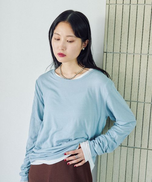 LEPSIM テンセル混クルー【カラー予約】 ライトブルー FREE ウィメンズインナー レプシィム 582459 and ST アンドエスティ(旧ドットエスティ) LEPSIM テンセル混クルー【カラー予約】 ライトブルー FREE ウィメンズインナー レプシィム 582459 and ST アンドエスティ(旧ドットエスティ)