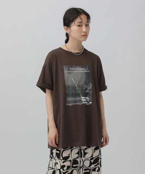 LEPSIM アソートBIGフォトT ブラウン FREE ウィメンズインナー レプシィム 583578 and ST アンドエスティ(旧ドットエスティ) LEPSIM アソートBIGフォトT ブラウン FREE ウィメンズインナー レプシィム 583578 and ST アンドエスティ(旧ドットエスティ)