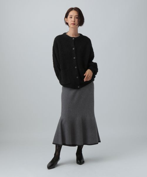 LEPSIM ポケカーディガン＊フレアスカート《2点セット》 ブラック FREE ワンピース レプシィム 587862 and ST アンドエスティ（旧ドットエスティ）