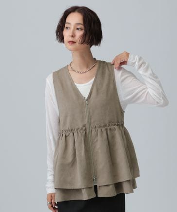 即完25SS LEPSIMギャザーWZIPベスト未使用/ジャケットアダストリア LEPSIM｜ギャザーWZIPベスト | Rakuten Fashion(楽天