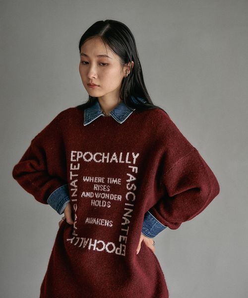 LEPSIM 5ゲージ2WAYロゴチュニックカーディガン レッド FREE ワンピース レプシィム 595309 and ST アンドエスティ（旧ドットエスティ）