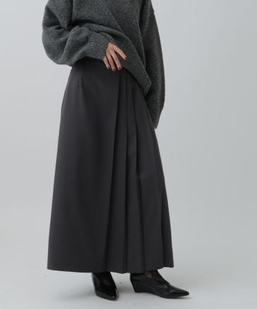 Paul Smith ブラック サイドプリーツスカート 日本製 R49 サイドプリーツスカート | [公式]レプシィム （LEPSIM）通販