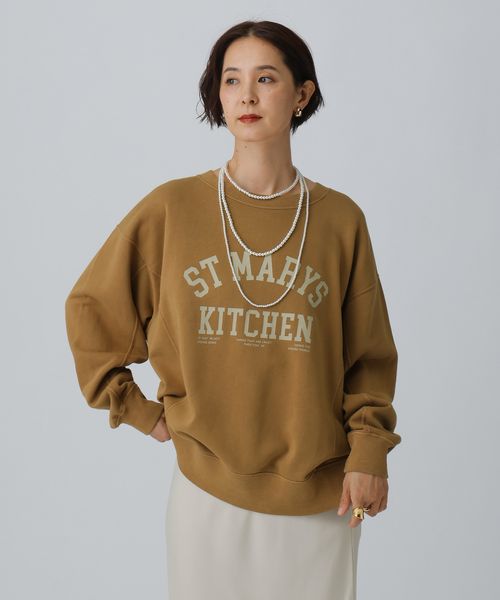 LEPSIM 古着風加工スウェット ブラウン FREE ウィメンズインナー レプシィム 601863 and ST アンドエスティ(旧ドットエスティ) LEPSIM 古着風加工スウェット ブラウン FREE ウィメンズインナー レプシィム 601863 and ST アンドエスティ(旧ドットエスティ)