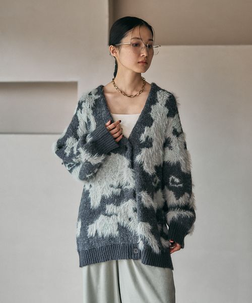 LEPSIM 5ゲージ柄シャギーVカーディガン【カラー予約】 シルバー FREE ウィメンズインナー レプシィム 606406 and ST アンドエスティ(旧ドットエスティ) LEPSIM 5ゲージ柄シャギーVカーディガン【カラー予約】 シルバー FREE ウィメンズインナー レプシィム 606406 and ST アンドエスティ(旧ドットエスティ)