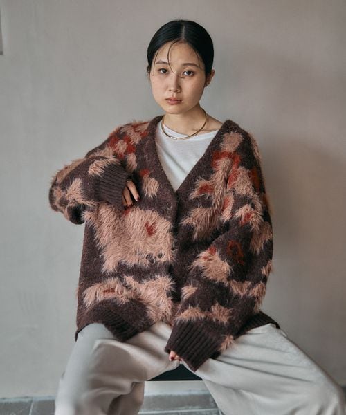 LEPSIM 5ゲージ柄シャギーVカーディガン【カラー予約】 ブラウン FREE ウィメンズインナー レプシィム 606406 and ST アンドエスティ(旧ドットエスティ) LEPSIM 5ゲージ柄シャギーVカーディガン【カラー予約】 ブラウン FREE ウィメンズインナー レプシィム 606406 and ST アンドエスティ(旧ドットエスティ)