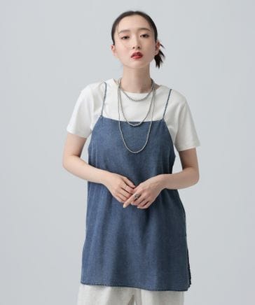 FENDI カシュクール　デニムトップス／ デニムラップキャミソール テンセルデニムスクエアキャミソール | [公式]レプシィム （LEPSIM）通販