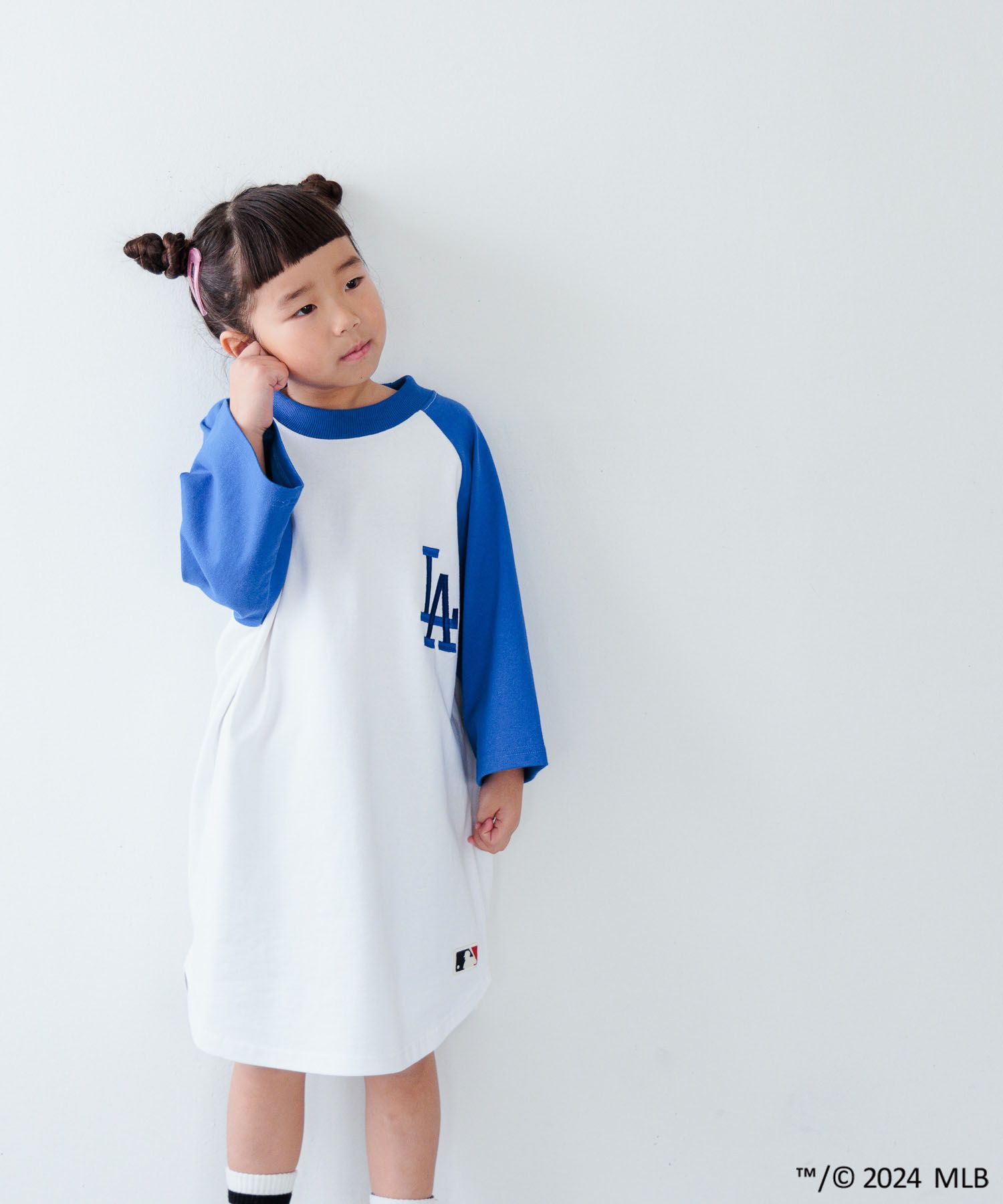 【KIDS】ＭＬＢラグランチュニックＴシャツ １（１１０ＣＭ）