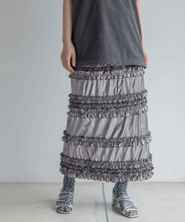 【yuw】メタリックフリルタイトスカート | [公式]ローリーズファーム （LOWRYS FARM）通販