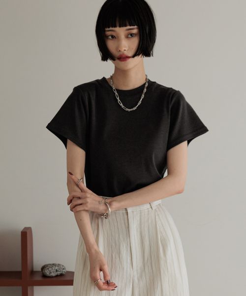 LOWRYS FARM フライスチビTシャツSS ブラック FREE ウィメンズインナー ローリーズファーム 111954 and ST アンドエスティ(旧ドットエスティ) LOWRYS FARM フライスチビTシャツSS ブラック FREE ウィメンズインナー ローリーズファーム 111954 and ST アンドエスティ(旧ドットエスティ)