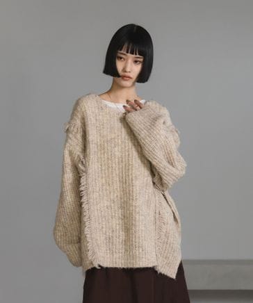 追加予約】【前後着用可能】2WAYフリンジメランジLS | [公式