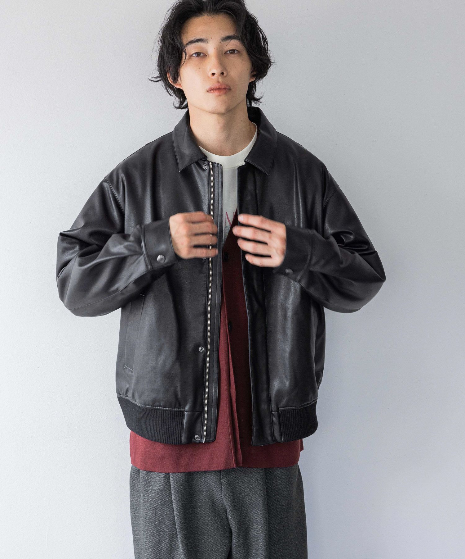 ロートレアモン　本革ブルゾン　ラムファー付 ロートレアモン 本革ブルゾン ラムファー付 楽天市場】リブ