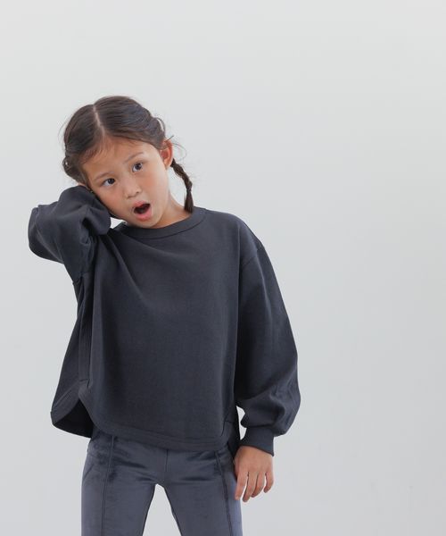 LOWRYS FARM 【KIDS】USAソデボリュームプルオーバー チャコールグレー キッズ ローリーズファーム 134399 and ST アンドエスティ(旧ドットエスティ) LOWRYS FARM 【KIDS】USAソデボリュームプルオーバー チャコールグレー キッズ ローリーズファーム 134399 and ST アンドエスティ(旧ドットエスティ)