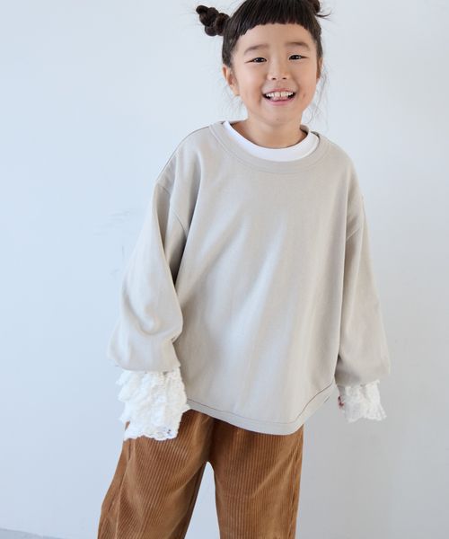 LOWRYS FARM 【KIDS】USAソデボリュームプルオーバー ライトベージュ キッズ ローリーズファーム 134399 and ST アンドエスティ(旧ドットエスティ) LOWRYS FARM 【KIDS】USAソデボリュームプルオーバー ライトベージュ キッズ ローリーズファーム 134399 and ST アンドエスティ(旧ドットエスティ)