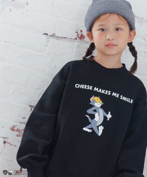 LOWRYS FARM 【KIDS】TOM and JERRY SWEATSHIRT ブラック キッズ ローリーズファーム 150588 and ST アンドエスティ(旧ドットエスティ) LOWRYS FARM 【KIDS】TOM and JERRY SWEATSHIRT ブラック キッズ ローリーズファーム 150588 and ST アンドエスティ(旧ドットエスティ)