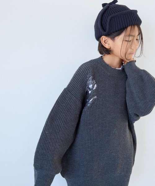 LOWRYS FARM 【KIDS】クラッシュチュニックニット チャコールグレー キッズ ローリーズファーム 208835 and ST アンドエスティ(旧ドットエスティ) LOWRYS FARM 【KIDS】クラッシュチュニックニット チャコールグレー キッズ ローリーズファーム 208835 and ST アンドエスティ(旧ドットエスティ)