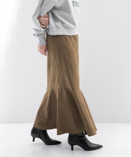 【カラー&Sサイズ予約受付中】スエードマーメイドスカート