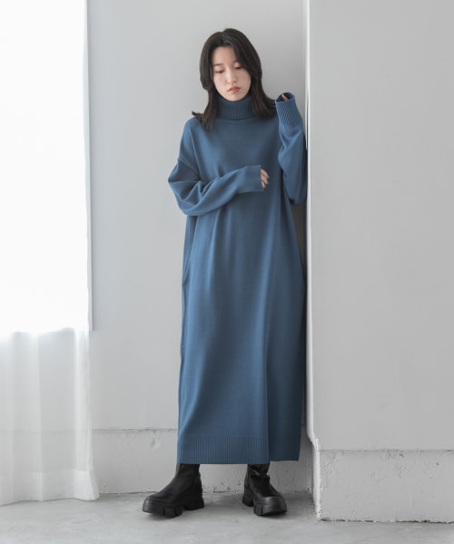 タートルネックニットワンピース 公式 ローリーズファーム Lowrys Farm 通販