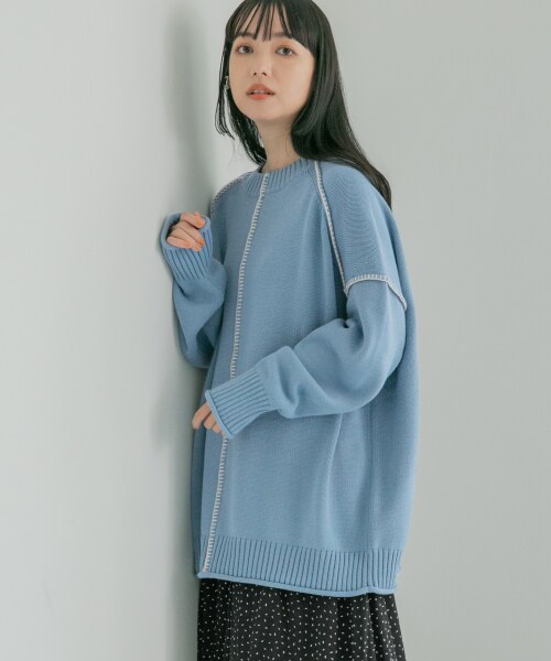 【カラー予約受付中】2WAYハイショクステッチプルオーバーＬＳ