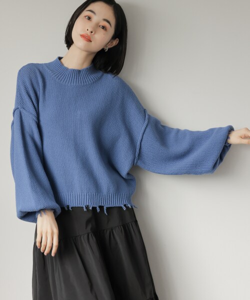 クラッシュクロップドプルオーバーＬＳ