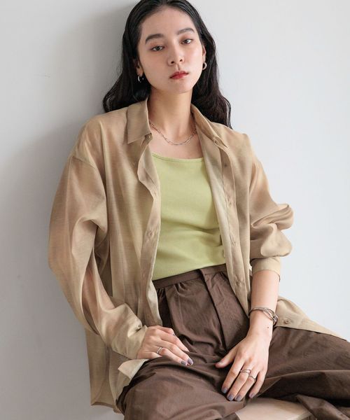 LOWRYS FARM 【選べるSHORT & LONG丈】シアーシャツLS* ライトベージュ ウィメンズインナー ローリーズファーム 231459 and ST アンドエスティ(旧ドットエスティ) LOWRYS FARM 【選べるSHORT & LONG丈】シアーシャツLS* ライトベージュ ウィメンズインナー ローリーズファーム 231459 and ST アンドエスティ(旧ドットエスティ)