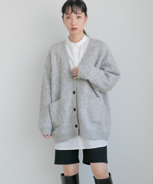 ミドルＶネックカーディガンＬＳ