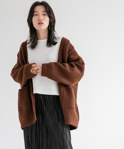 ミドルＶネックカーディガンＬＳ