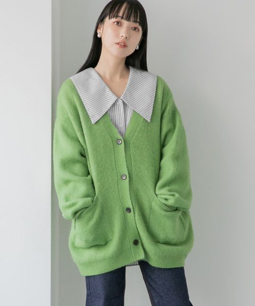 ミドルＶネックカーディガンＬＳ