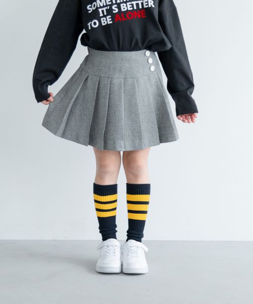 LOWRYS FARM 【KIDS】メランジツイルプリーツスカート ライトグレー キッズ ローリーズファーム 241037 and ST アンドエスティ(旧ドットエスティ) LOWRYS FARM 【KIDS】メランジツイルプリーツスカート ライトグレー キッズ ローリーズファーム 241037 and ST アンドエスティ(旧ドットエスティ)