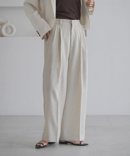 LOWRYS FARM ホップサックワイドパンツ ナチュラル L ウィメンズボトムス ローリーズファーム 242754 and ST アンドエスティ(旧ドットエスティ) LOWRYS FARM ホップサックワイドパンツ ナチュラル L ウィメンズボトムス ローリーズファーム 242754 and ST アンドエスティ(旧ドットエスティ)