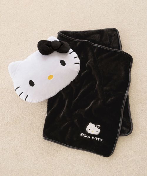 LOWRYS FARM Me%【HELLO KITTY】ブランケット付きクッション ブラック ウィメンズグッズ_MP ローリーズファーム 250469 and ST アンドエスティ(旧ドットエスティ) LOWRYS FARM Me%【HELLO KITTY】ブランケット付きクッション ブラック ウィメンズグッズ_MP ローリーズファーム 250469 and ST アンドエスティ(旧ドットエスティ)