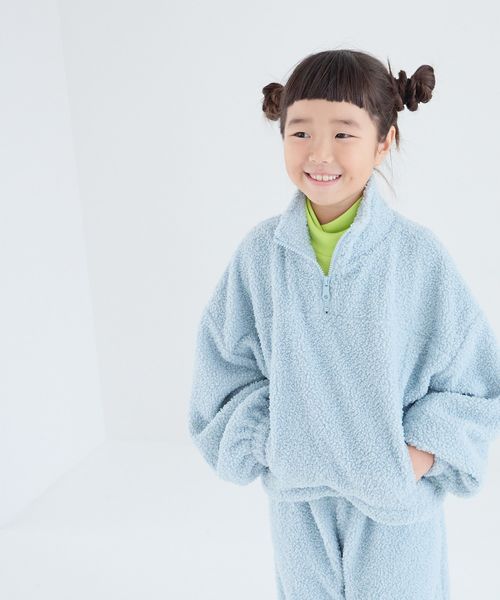 LOWRYS FARM 【KIDS】ボアハーフZIPS/PO ライトブルー キッズ ローリーズファーム 250929 and ST アンドエスティ(旧ドットエスティ) LOWRYS FARM 【KIDS】ボアハーフZIPS/PO ライトブルー キッズ ローリーズファーム 250929 and ST アンドエスティ(旧ドットエスティ)