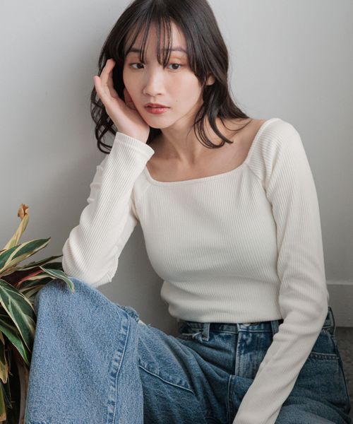 LOWRYS FARM 【前後着用可能】リブタイトLS ナチュラル FREE ウィメンズインナー ローリーズファーム 252821 and ST アンドエスティ(旧ドットエスティ) LOWRYS FARM 【前後着用可能】リブタイトLS ナチュラル FREE ウィメンズインナー ローリーズファーム 252821 and ST アンドエスティ(旧ドットエスティ)