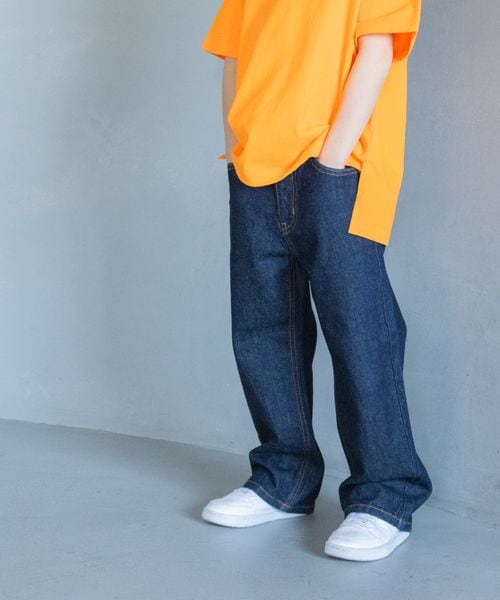 LOWRYS FARM 【KIDS】デニムストレートパンツ ネイビー キッズ ローリーズファーム 254498 and ST アンドエスティ(旧ドットエスティ) LOWRYS FARM 【KIDS】デニムストレートパンツ ネイビー キッズ ローリーズファーム 254498 and ST アンドエスティ(旧ドットエスティ)