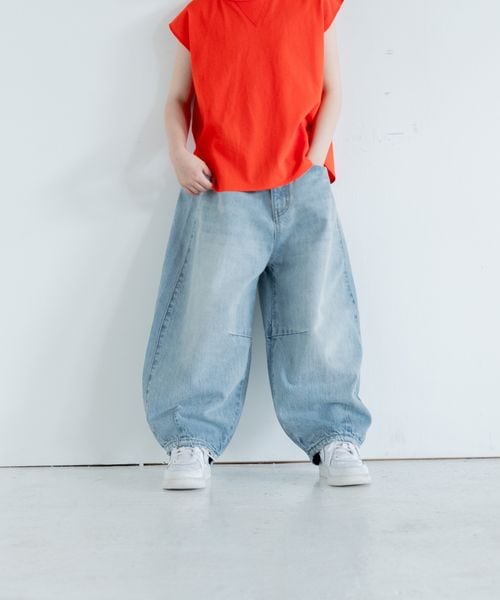 LOWRYS FARM 【KIDS】デニムコクーンパンツ ライトブルー キッズ ローリーズファーム 260007 and ST アンドエスティ(旧ドットエスティ) LOWRYS FARM 【KIDS】デニムコクーンパンツ ライトブルー キッズ ローリーズファーム 260007 and ST アンドエスティ(旧ドットエスティ)