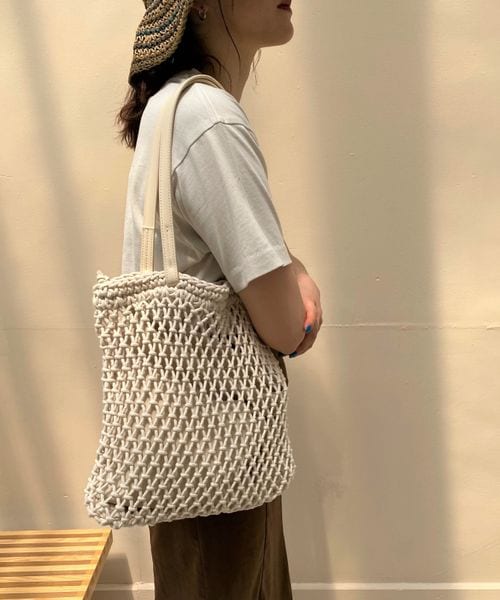 【カラー予約受付中】マクラメキンチャクツキトート