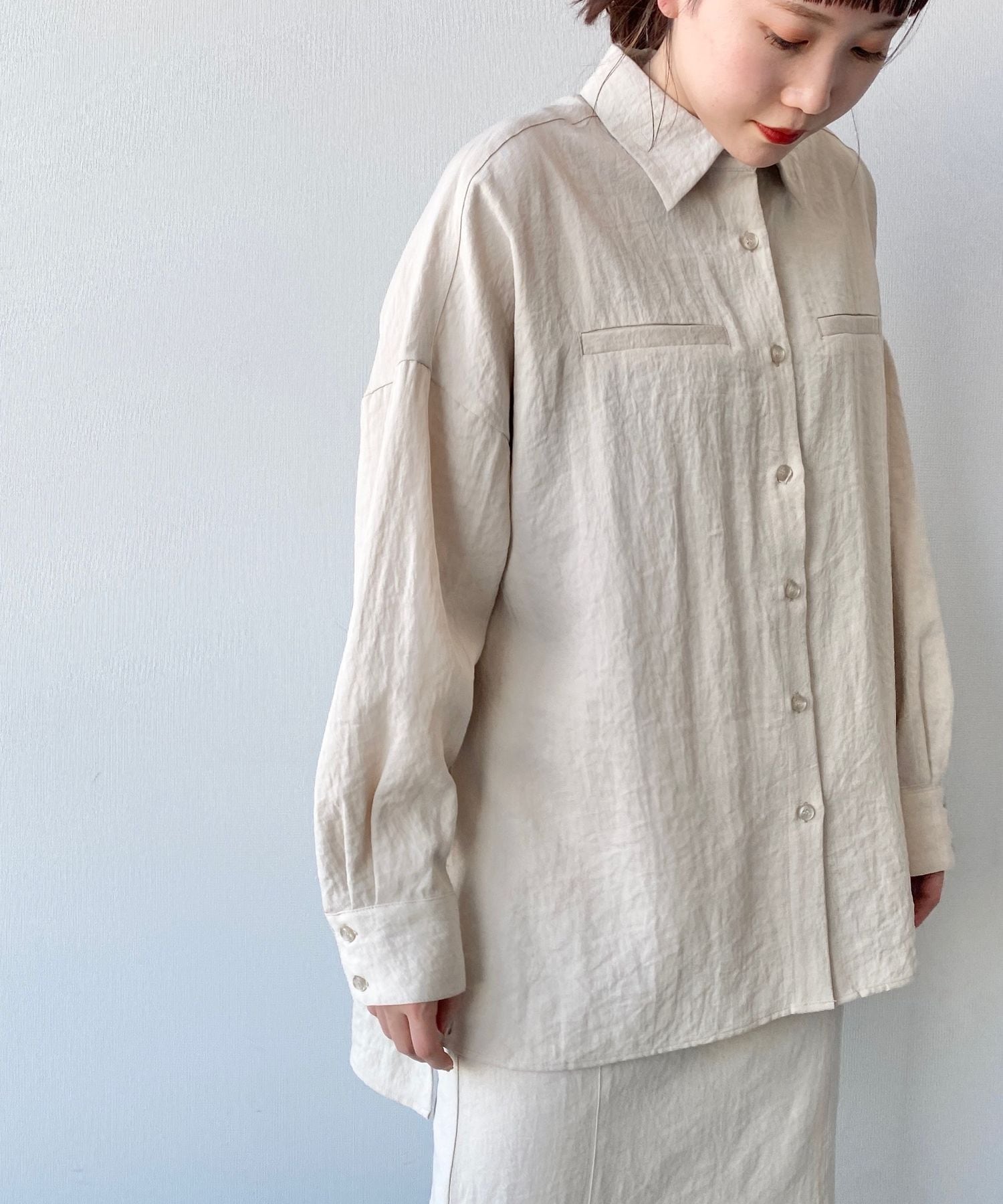 lowrysfarm オックスオーバーシャツ