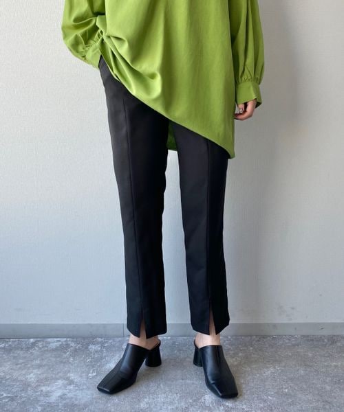 【Sサイズ展開あり】ラクビフロントスリットパンツ