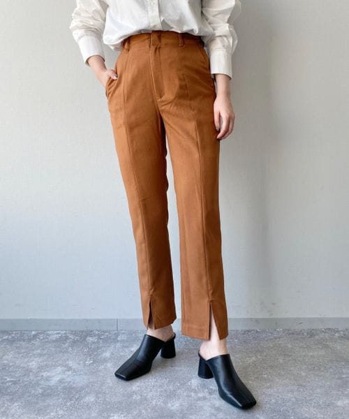 【Sサイズ展開あり】ラクビフロントスリットパンツ